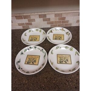 Set Of 4 Rosanna Import Olive Oild Design Plates